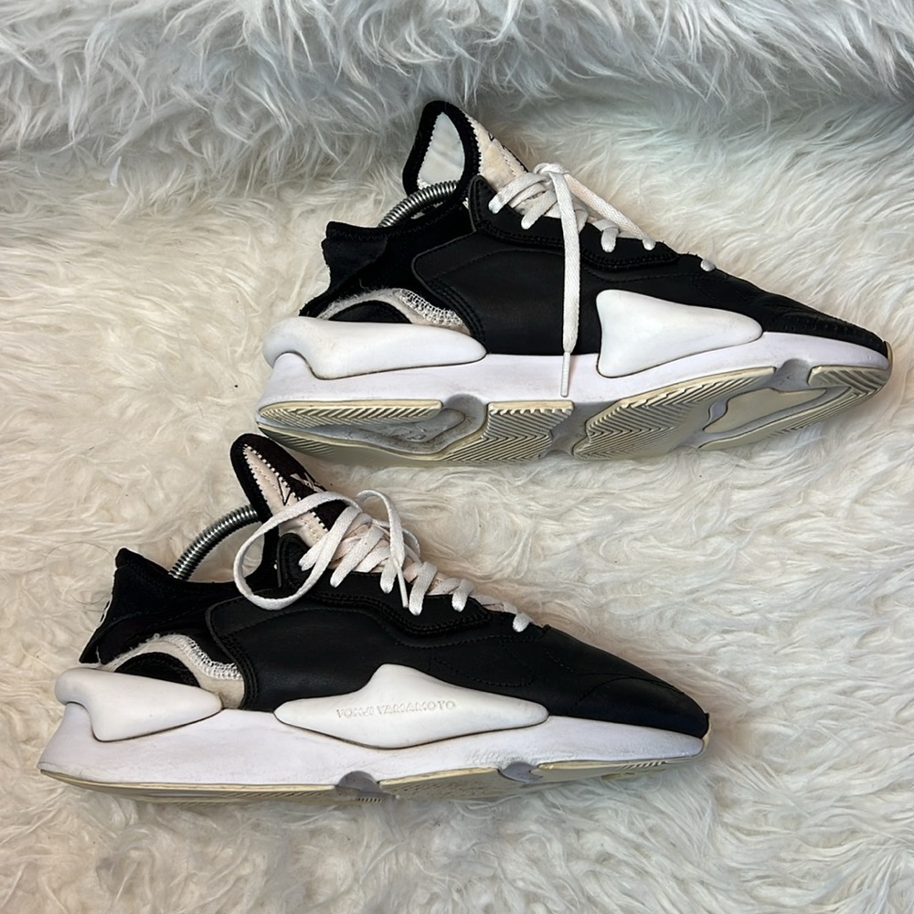 adidas Men’s Y-3 Kaiwa Black/White Chunky Futuristic Sneakers Size 8 US - Picture 6 of 17